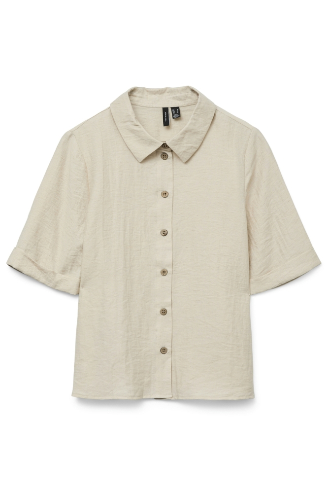 VMHEAVEN 2/4 SHIRT WVN GA 10324535 OATMEAL